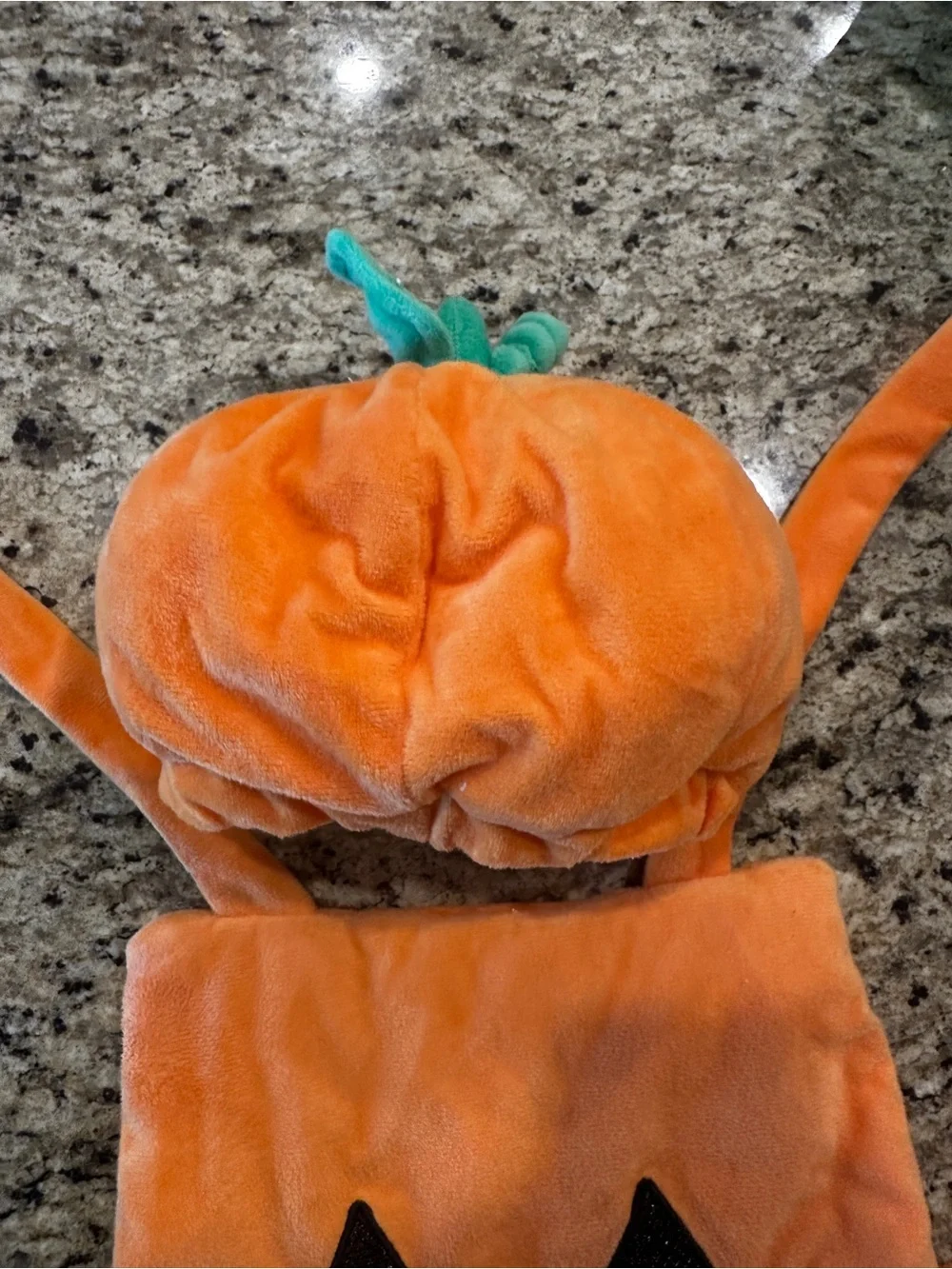 Kids Orange Pumpkin Costume Set with Jack-O'-Lantern Face